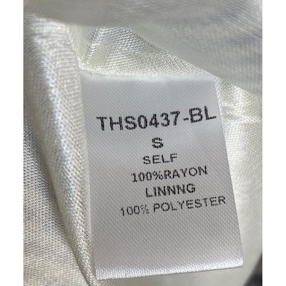 EUC THML Embroidered Blue White Striped Wrap Front Maxi Dress w/ Tassels… - Picture 11 of 11